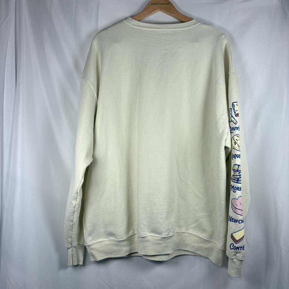 Disney Ratatouille Paris City of Cheese Sweatshirt XL Cream Remy Emile Graphic - Picture 9 of 9